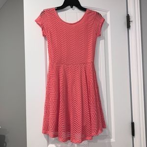 Aeropostale Coral Chevron Dress
